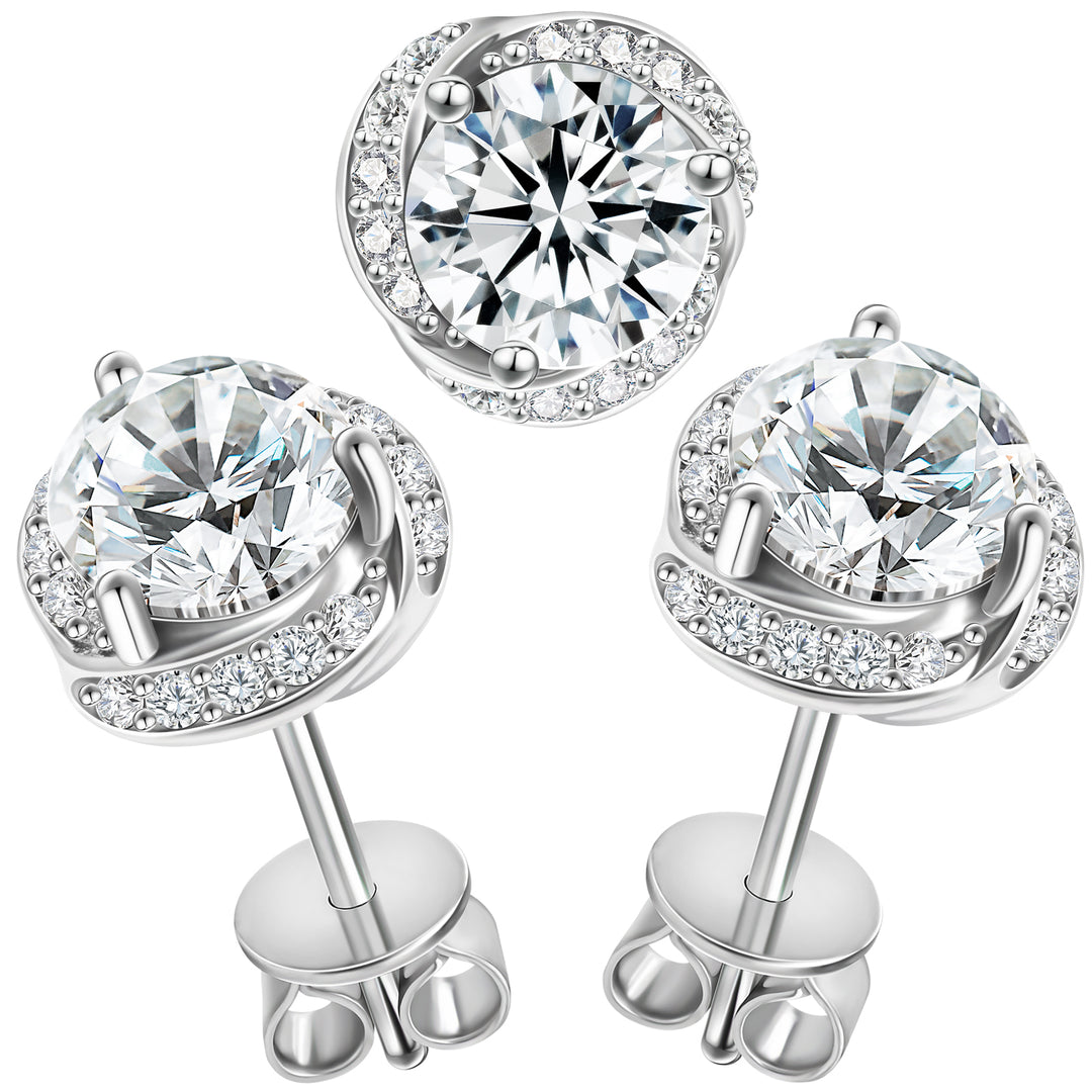 Moissanite Earrings | Moissanite Stud Earrings & Drop