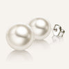 7mm White Freshwater Round Pearl Stud Earrings AAAA Quality