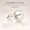 9mm White Freshwater Round Pearl Stud Earrings AAAA Quality