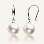 AAAA White Freshwater round pearl Dangle Earrings