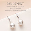 AAAA White Freshwater 9mm round pearl Dangle Earrings
