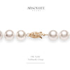 8.5-9.5mm White Freshwater Pearl Necklace - AAA+ With 14K Gold clasp