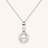 White Freshwater Cultured Pearl Pendant with 925 Sterling Silver Chain AAAA Quality