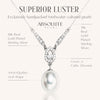 Freshwater Cultured Pearl Pendant with Sterling Silver and Cubic Zirconia AAA+ Quality