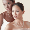 6.5-7.5mm White Freshwater Culturet Pearl Necklace With Sterling Silver Clasp AAA+ Quality