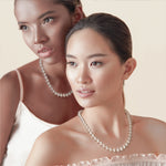 8.5-9.5mm White Freshwater Culturet Pearl Necklace With Sterling Silver Clasp AAA+ Quality