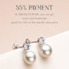 7mm Freshwater Cultured Pearl With 925 Sterling Silver CZ Stud Earrings AAA+ Quality