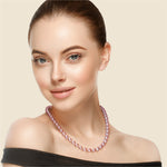 7.5-8.5mm Pink Freshwater Pearl Necklace - AAA+ Quality