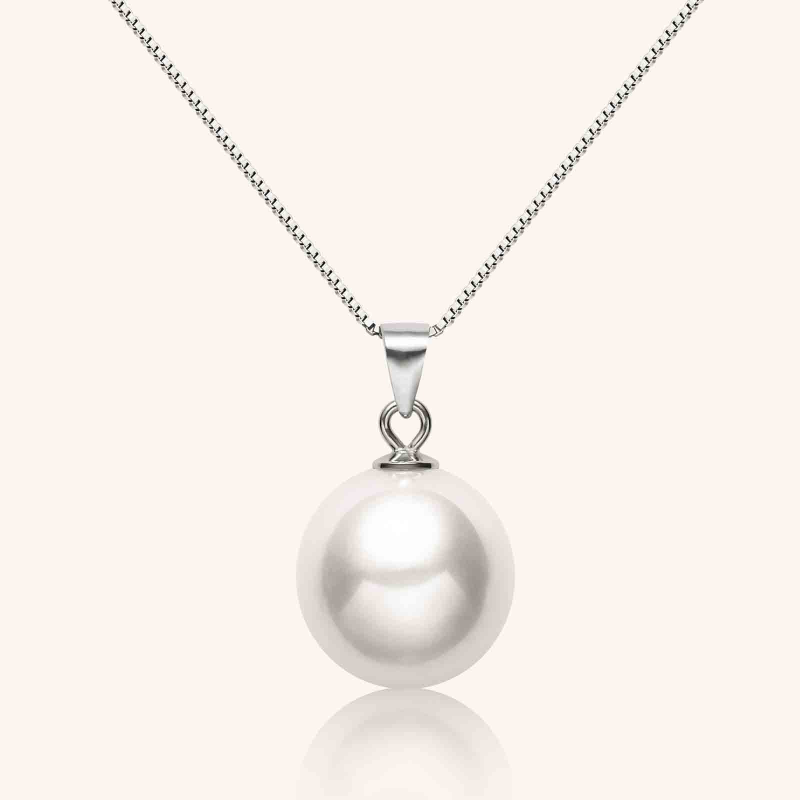 S925 sterling silver necklace with Japanese Mabe Pearl | Bijood Accessories