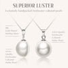 10-11mm Freshwater Mabe Pearl Pendant with 925 Sterling Silver Chain