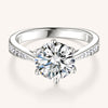 Women's Moissanite Wedding Rings 2 Carat Solitaire Rings 925 Sterling Silver