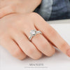 Women's Moissanite Rings Engagement 2 Carat Solitaire Rings 925 Sterling Silver